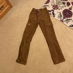 Brown Heart Locket Jeans With Pockets